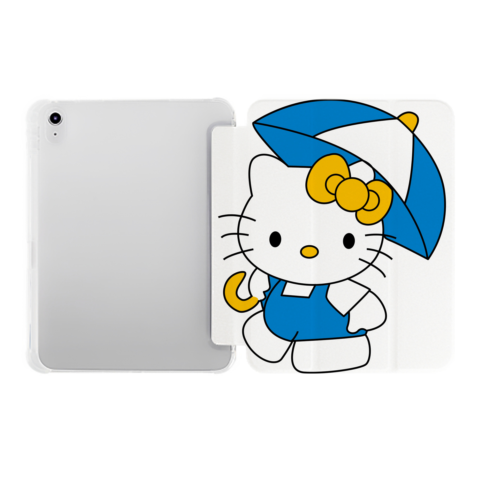 （画像用） Hello Kitty ハローキティ IPad ケース ペン収納付き 三つ折りスタンド PUレザー×シリコン 対応機種9.5/10.5/10.9インチ
